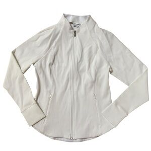 Athleta White Zip Up Jacket Size Large